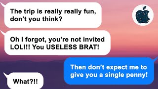 【Apple】Heartless mom and sister exclude me from their trip, so I teach them a bitter lesson