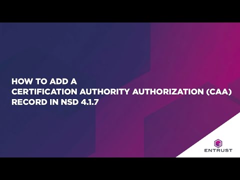 How to add a Certification Authority Authorization (CAA) record in NSD 4.1.7