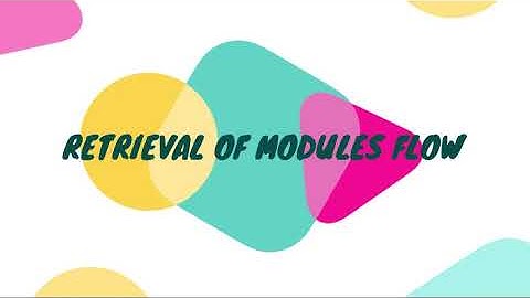CAMPETIK ES DISTRIBUTION AND RETRIEVAL OF MODULES FLOW
