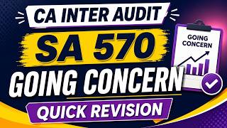 Information SA 570 || Going Concern || CA Inter Audit || Quick Revision News