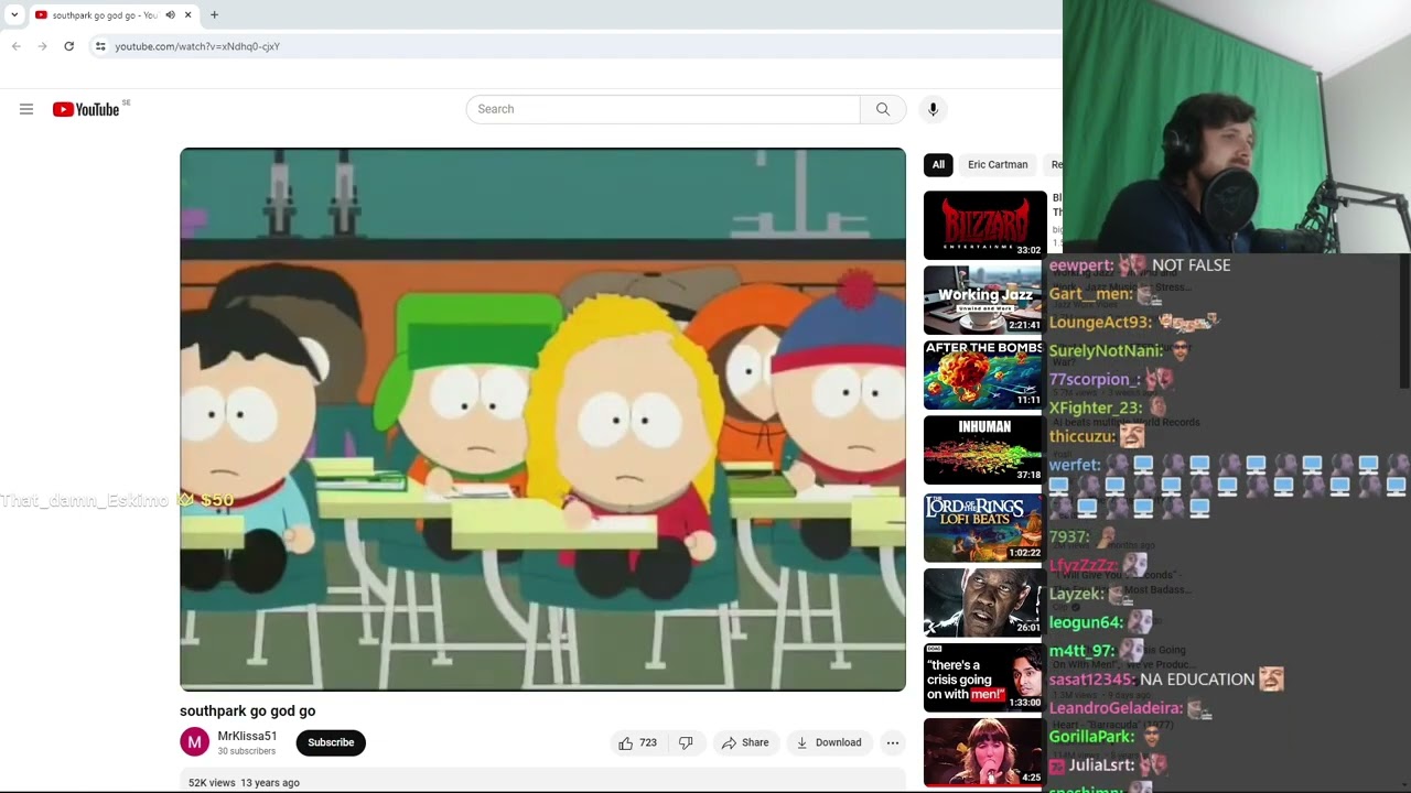 Forsen Reacts to southpark go god go