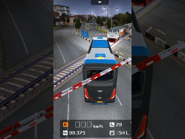 Train Crashed My Bus 😱 #shorts #shortvideo #ytshorts #bussid #busgames class=