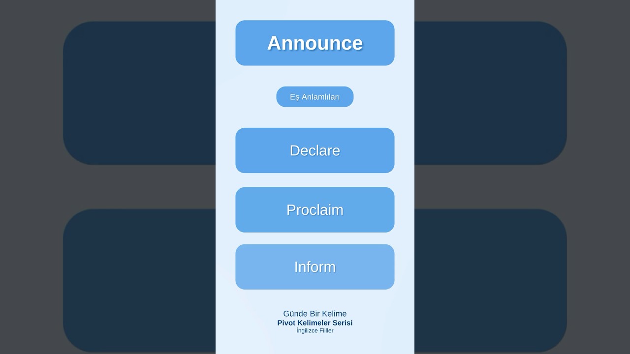 YDS/YÖKDİL için Mutlaka Bilmeniz Gereken İngilizce Fiiller Serisi – 246 | English Verb of the Day