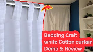 Our NEW Farmhouse Curtains For Living Room - White Khaki Slub Farmhouse Drapes by Bedding Craft