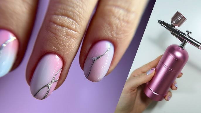 UÑAS con AIRBRUSH  AEROGRAFO RECARGABLE 