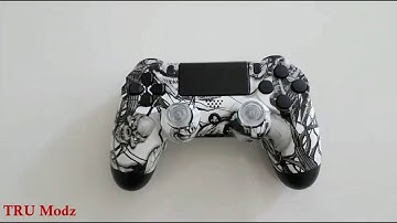 Playstation 4 / PS4 Controller + Custom Case + Blue Led + Custom Scuf Mod