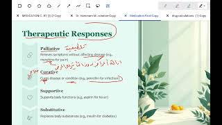 Medication final & drug calculations ( lec 5 + 6 )