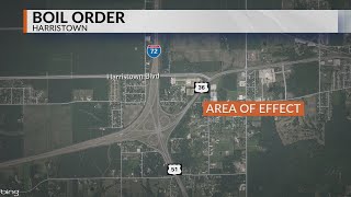 Boil order issued in Harristown after Sunday morning water main break