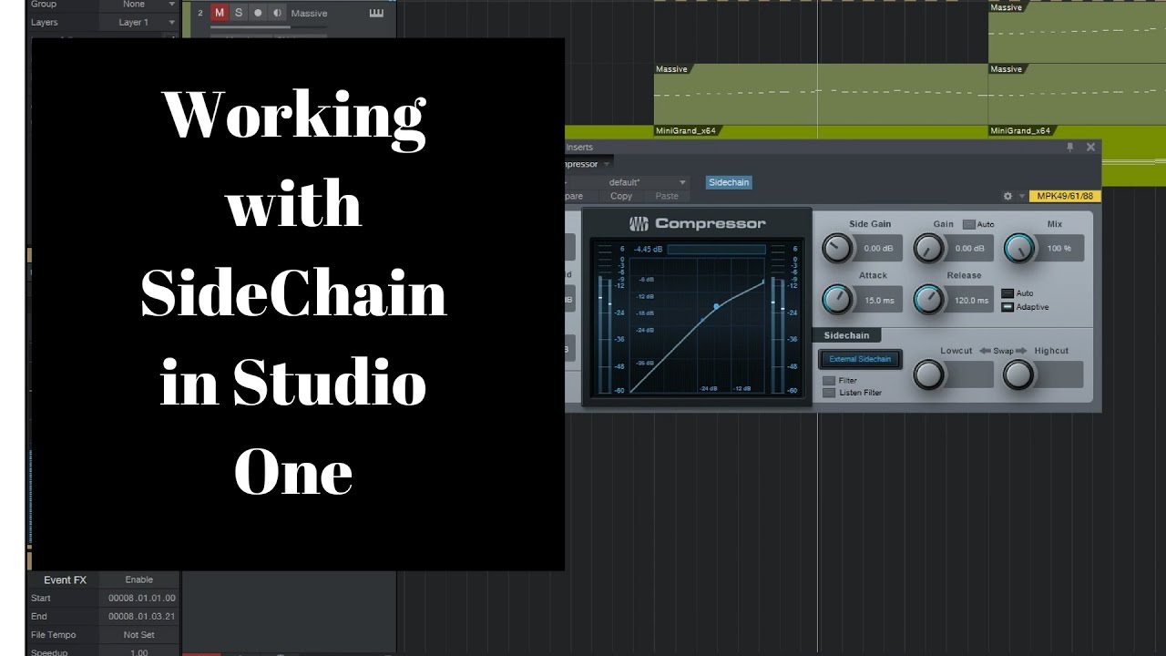 Working with SideChain in Studio One - YouTube