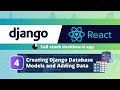 Django React Dashboard App #4: Creating Django Database Models and Importing our Data