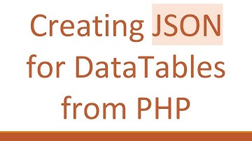 Creating JSON for DataTables from PHP
