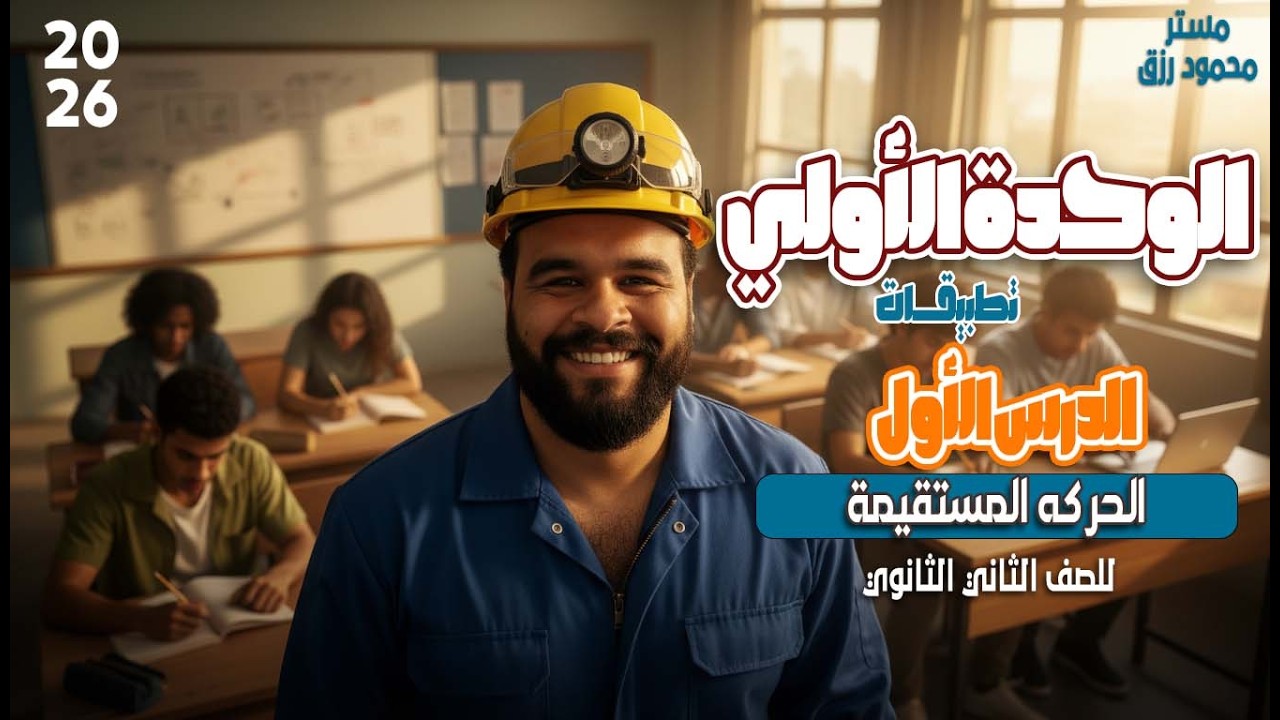 الصف الثاني الثانوي _ الديناميكا علمي _ الحركه المستقيمه _ الترم الثاني 2026 _ الوحده الاول