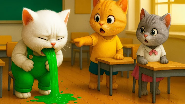 🤮🍏 The Kitten Ate a Strange Apple… Then Chaos Broke Out in Class! #aicat#catshorts#cat