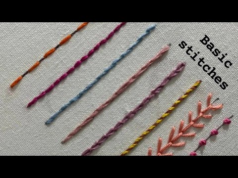 Hand Embroidery for beginners| Basic Embroidery stitches for beginners ...