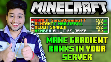 How To Make RGB Gradient Rank in Your Minecraft Server | Make Gradient Ranks on Luckperms