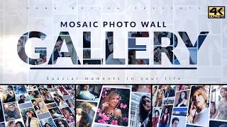 Mosaic Photo Gallery 4K Template for Adobe After Effects