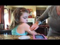 Ava doing an Omnipod site change