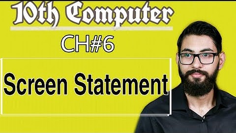 SCREEN Statement in GW-BASIC | 10 class computer chapter 6