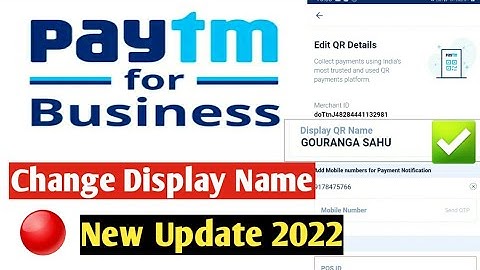 How to change display in Paytm Business Account | Paytm Business display name kaise change kare