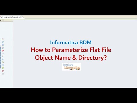 Parameterizing the Flat File Name & path in Informatica BDM!
