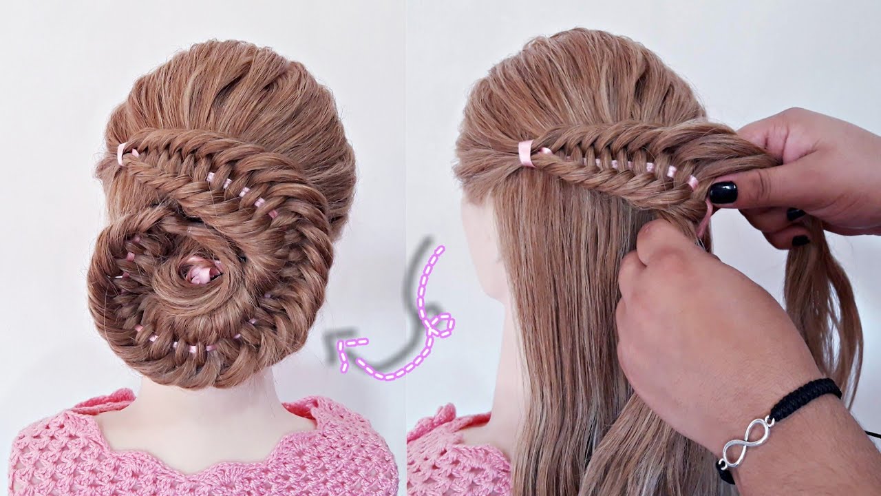 Trenza espiral con cintas | Recogido con trenza | La reina de las trenzas