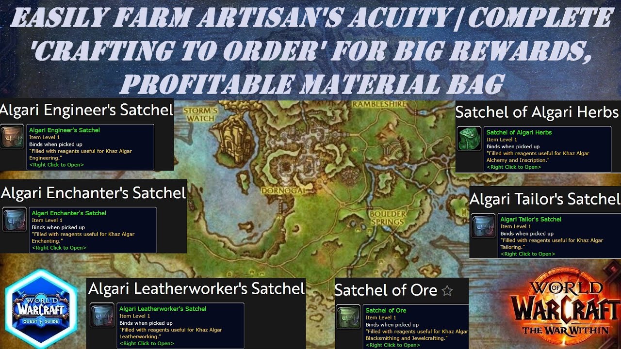 Easily Get 350 Artisan's Acuity | Crafting to Order | Rewards ...