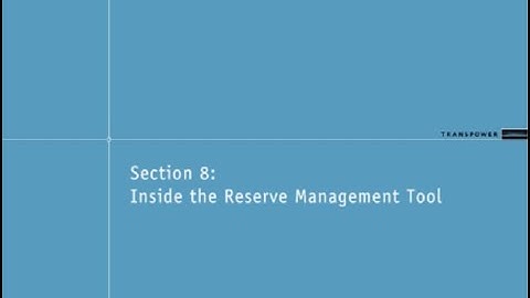 Reserve Management Concepts: section 8 - inside the RMT