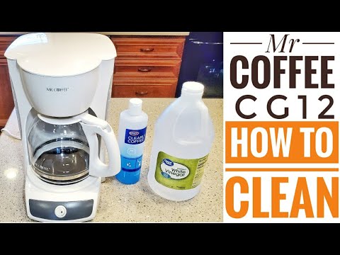 HOW TO CLEAN / DESCALE WITH VINEGAR Mr Coffee ICED Tea Maker CAFE 2.5 Quart  Decalcifying 