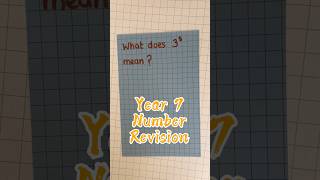Year 7 number revision flashcard. Powers. Indices.
