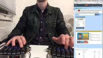 Typing on an Iris split keyboard