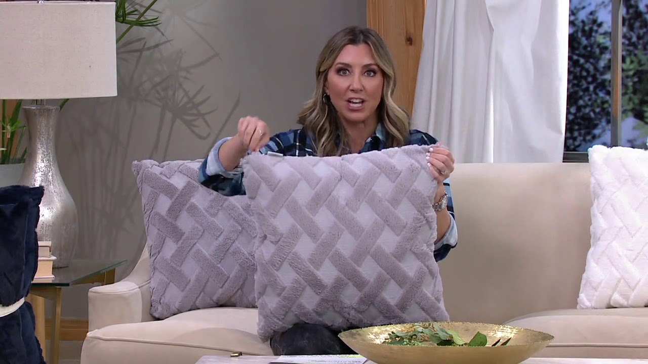 Stay by Stacy Garcia S/2 20" x 20" Quilted Faux Fur Pillows on QVC