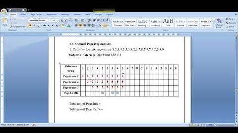 Module 4 Chapter 1   Virtual Memory Management Optimal Page Replacement Algorithm_Example 1