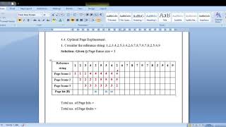 Module 4 Chapter 1   Virtual Memory Management Optimal Page Replacement Algorithm_Example 1