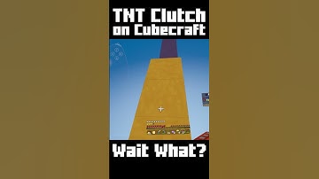 Wait WHAT? TNT Clutch? - Cubecraft Eggwars 🤣🤣🤣 #shorts #funny