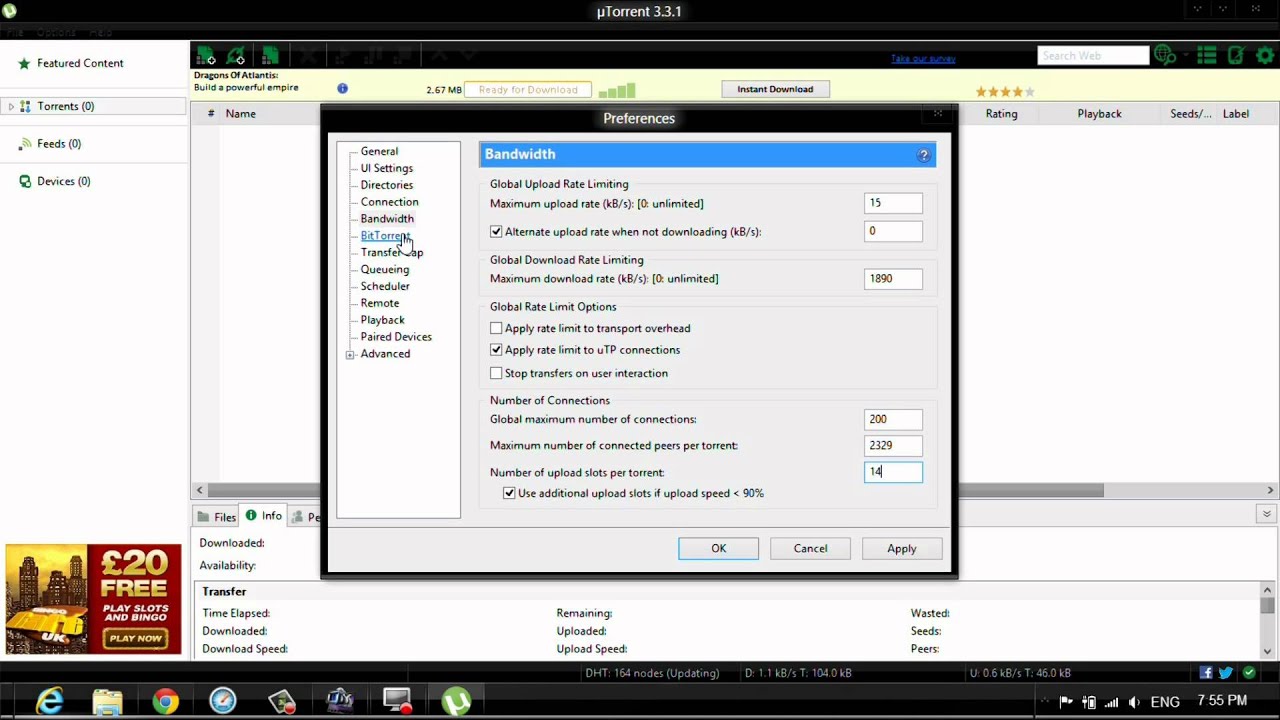 How to make utorrent super fast, speed up utorrent - YouTube