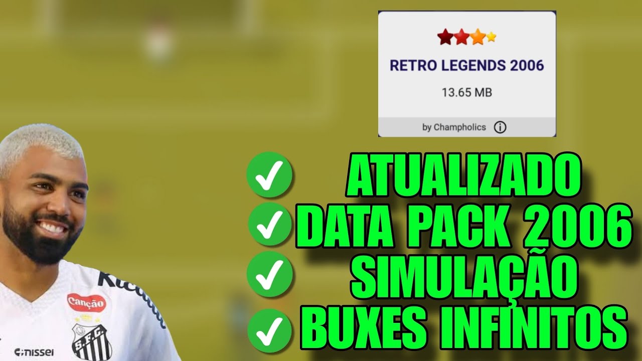 SAIUUU🤑 WORLD SOCCER CHAMPS COM BUXES INFINITOS DATA PACK 2006 11.0