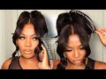 SPLIT BANG, HIGH PONYTAIL DATE NIGHT HAIR LOOK! NO SALON NEEDED!  ft. HURELA HAIR