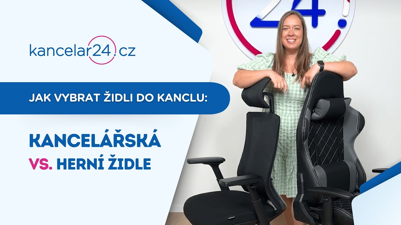 kancelar24.cz | Jak vybrat kancelářskou židli: Kancelářská vs. herní židle