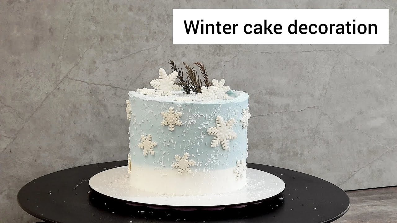 Winter cake decorating tutorial