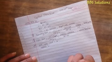 Capital Structure-2074//BBS 3rd Year// Fundamental of Financial Management//Exam Question Solution