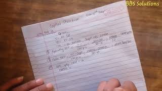 Capital Structure-2074//BBS 3rd Year// Fundamental of Financial Management//Exam Question Solution