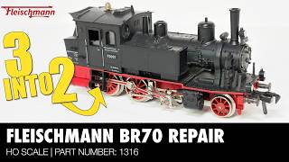 Repairing a Fleischmann BR70 HO Scale Model Railway Steam Tank Engine - 1316