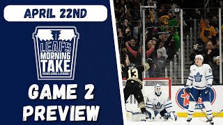 Leafs/Bruins Game 2 Preview