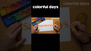 Sainsburys logo painting
