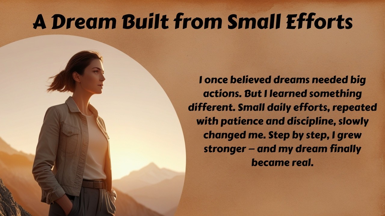 A Dream Built from Small Efforts | Powerful English Story for Adults