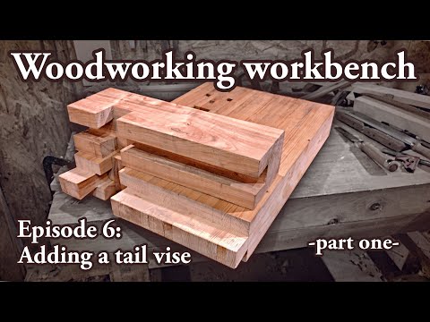 Building a woodworking workbench | hand tools only | part 06: Adding a tail vise - part one -