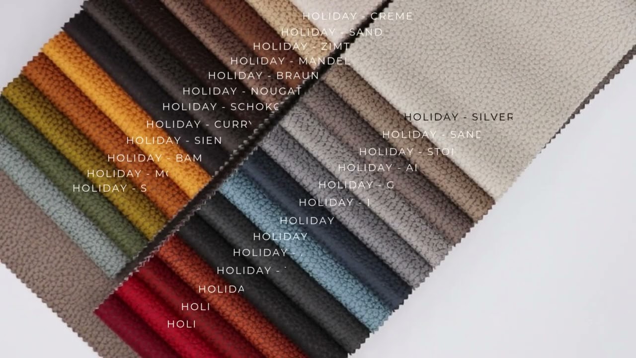 Stoffbezug Holiday von Megapol | Farbübersicht & Materialeigenschaften im Detail