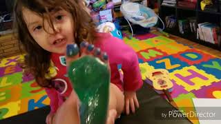 Painting footprint easter bunnies!