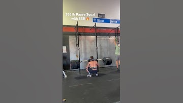365 lb Pause Squat w/ SSB 🔥 #fitness