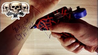 Как сделать тату машинку из клеевого пистолета ! Как сделать тату машинку из клеевого пистолета !